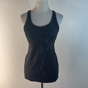 Lululemon Women's Midnight Iris Multi Black Cross Back Energy Tank Top Size 8